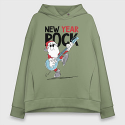 Женское худи оверсайз New year - rock