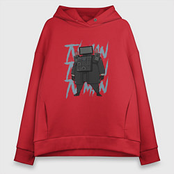 Женское худи оверсайз Упитанный ТВ Мен