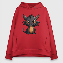 Женское худи оверсайз Дракончик чудо с крыльями