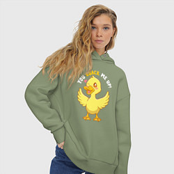 Толстовка оверсайз женская Duck quack, цвет: авокадо — фото 2