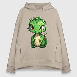 Женское худи оверсайз Маленький дракон 2024