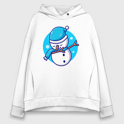 Женское худи оверсайз Dab snowman