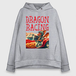 Женское худи оверсайз Dragon cool racer - ai art