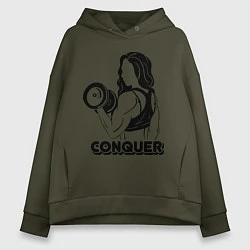 Женское худи оверсайз Conquer