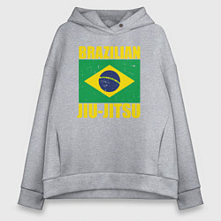 Толстовка оверсайз женская Brazilian jiu-jitsu, цвет: меланж