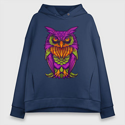 Толстовка оверсайз женская Purple owl, цвет: тёмно-синий