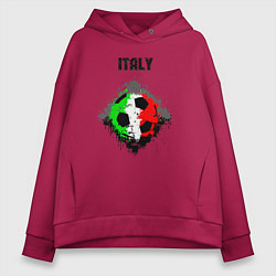 Толстовка оверсайз женская Команда Италии, цвет: маджента