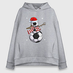 Женское худи оверсайз Soccer snowman