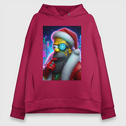 Женское худи оверсайз Simpson Claus - cyberpunk