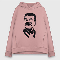 Толстовка оверсайз женская Образ Сталина, цвет: пыльно-розовый