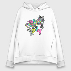 Женское худи оверсайз Русский дракон на Новый год