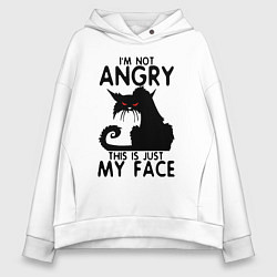 Женское худи оверсайз I am not angry cat