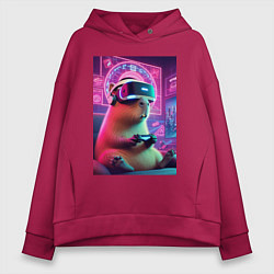 Женское худи оверсайз Каппи в виртуальном шлеме