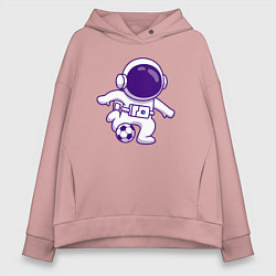 Женское худи оверсайз Космонавт футболист