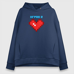 Женское худи оверсайз Heart player 2 pixels парные