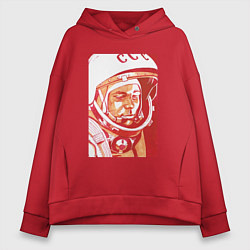 Женское худи оверсайз Gagarin in red