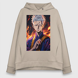 Женское худи оверсайз Satoru Gojo магическая битва
