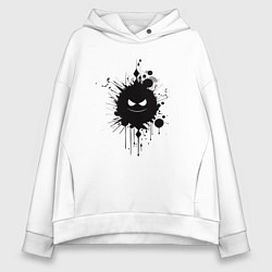 Женское худи оверсайз Клякса силуэт лица