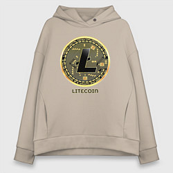 Женское худи оверсайз Litecoin крипта