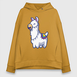 Женское худи оверсайз Весёлая альпака