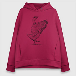 Женское худи оверсайз Гусь встрепенусь