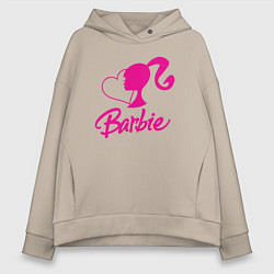 Толстовка оверсайз женская Barbie heart, цвет: миндальный