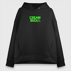 Толстовка оверсайз женская Cream Ibiza, цвет: черный