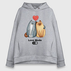 Женское худи оверсайз Режим любви включён