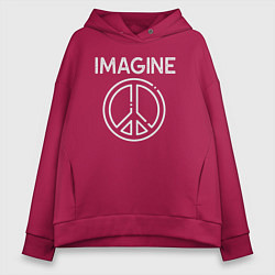 Женское худи оверсайз Imagine peace