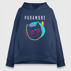 Женское худи оверсайз Paramore rock star cat