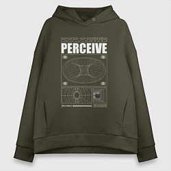 Женское худи оверсайз Perceive streetwear