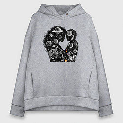 Женское худи оверсайз Space family