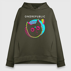 Женское худи оверсайз OneRepublic rock star cat