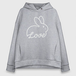 Женское худи оверсайз Love bunny