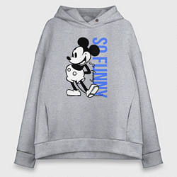 Толстовка оверсайз женская So funny Mickey, цвет: меланж