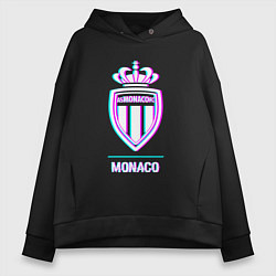 Женское худи оверсайз Monaco FC в стиле glitch