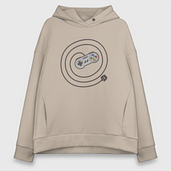 Женское худи оверсайз Классический контроллер игровой приставки Nintendo