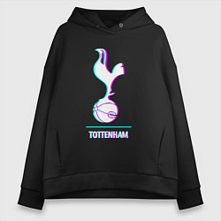 Женское худи оверсайз Tottenham FC в стиле glitch