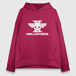 Женское худи оверсайз Helldivers 2 лого