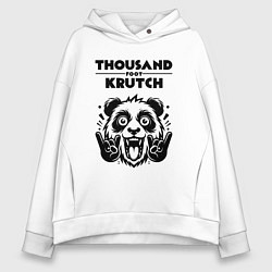 Толстовка оверсайз женская Thousand Foot Krutch - rock panda, цвет: белый