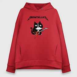 Женское худи оверсайз Meowtallica cat