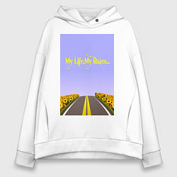 Женское худи оверсайз Поле подсолнухи: my life my rules