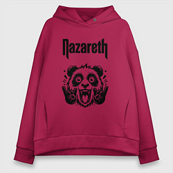 Толстовка оверсайз женская Nazareth - rock panda, цвет: маджента