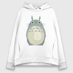 Толстовка оверсайз женская Neighbor Totoro, цвет: белый