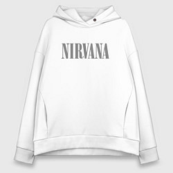 Толстовка оверсайз женская Nirvana black album, цвет: белый