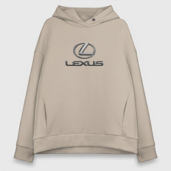 Женское худи оверсайз Lexus авто бренд лого