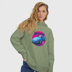 Толстовка оверсайз женская Porsche RWB, цвет: авокадо — фото 2