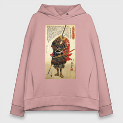 Женское худи оверсайз Самурай Какидзаки Кагэиэ: гравюра укиё-э