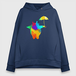 Женское худи оверсайз Красочный Тоторо