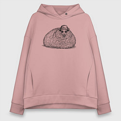 Женское худи оверсайз Овечка в панаме